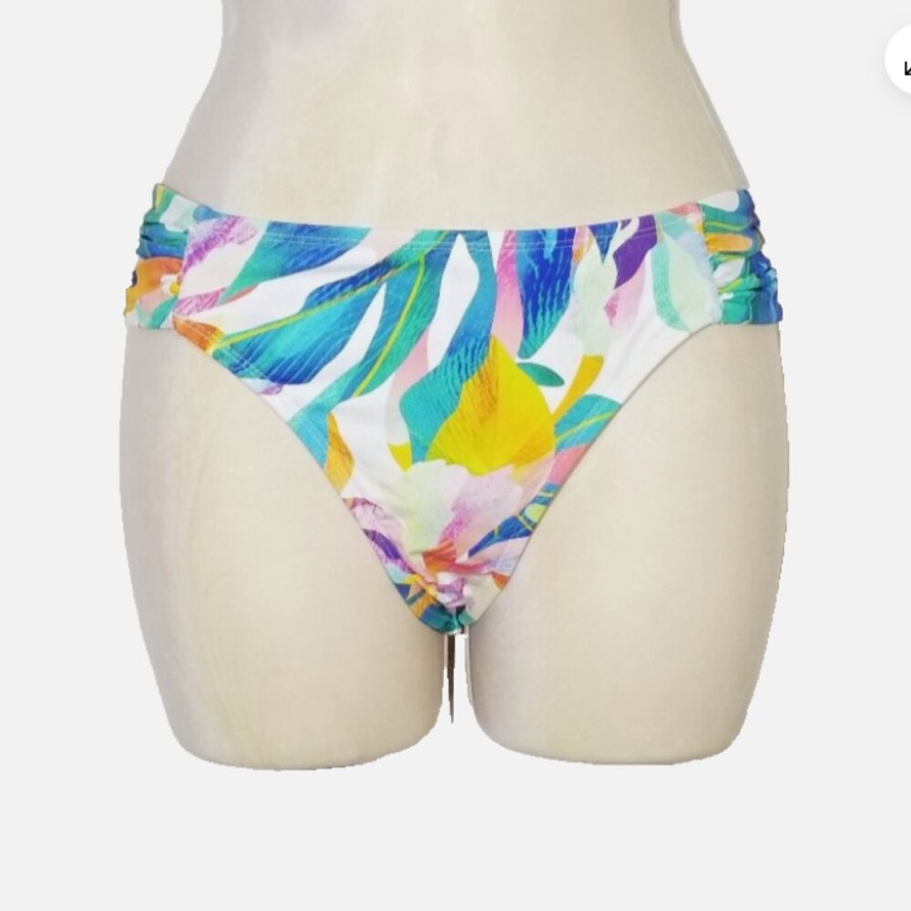LA BLANCA Wild Tropic Floral Hipster Swim Bikini Bottom 6797E1M